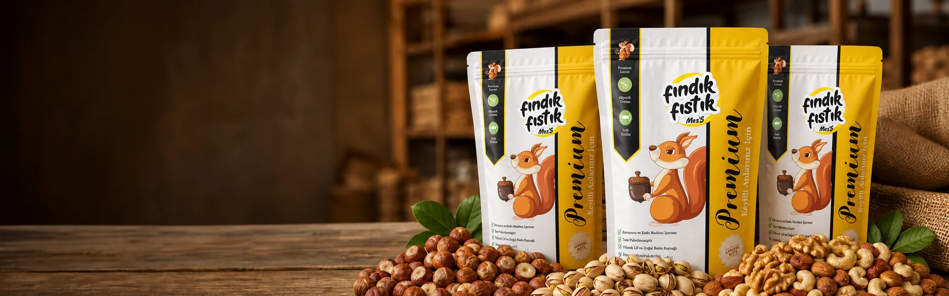 Fındık Fıstık toptan kuruyemiş paketleri